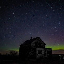 Abandoned house in lights Hi Res   